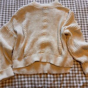 Soho Apparel Cream Cable Knit Sweater